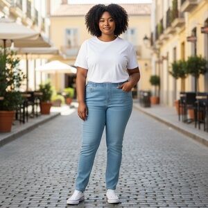 Stylish Light Blue Skinny Jeans for Women